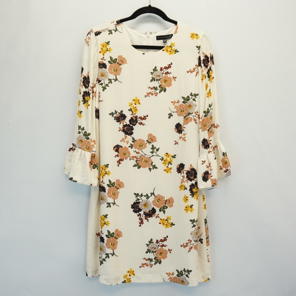 NEW Sanctuary Bell Sleeves Floral Printed Dress M - Picture 1 of 8